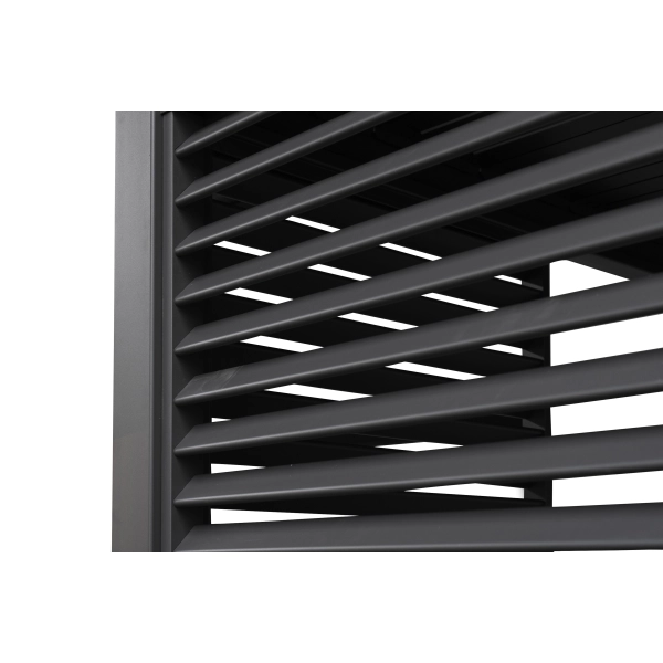 Panel Żaluzjowy Stały Aluminiowy 93 x 225,8 cm Antracyt do Pergoli NORDVIC SOLA VIKEN